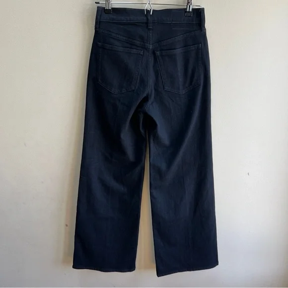 NWT J.Crew Black High-Rise Wide Leg Jeans Sz 25P - Picture 6 of 13